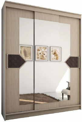 Николь Шкаф-купе 3 (Ясень Шимо / Лиственница темная)