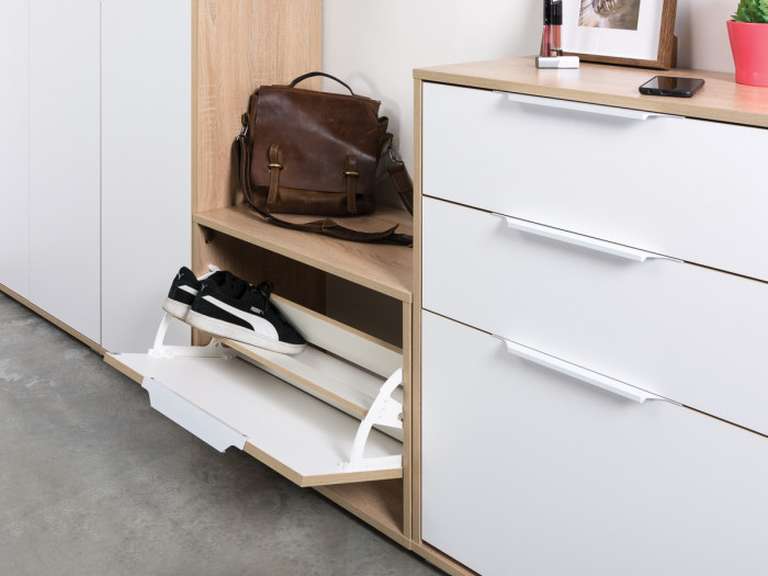 Куба Тумба 13.58, цвет дуб сонома/белый премиум, ШхГхВ 65х38,3х45,8 см.