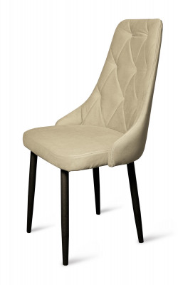 Стул &quot;Граф&quot; черный матовый Томми 02 бежевый