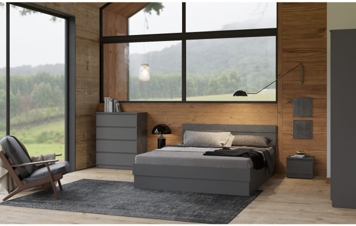 Модульная спальня Челси, комплектация 1 (Графит, Графит)