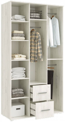 Модульная спальня Фиеста NEW композиция 1 (Дуб крафт белый/Графит)