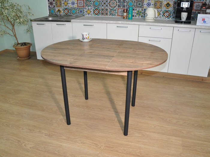 Стол обеденный Ника Дуб Веллингтон/черный