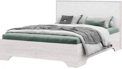 Кровать без ортопеда Сальма КР 022 (1682х970х2136) анкор/белый глянец