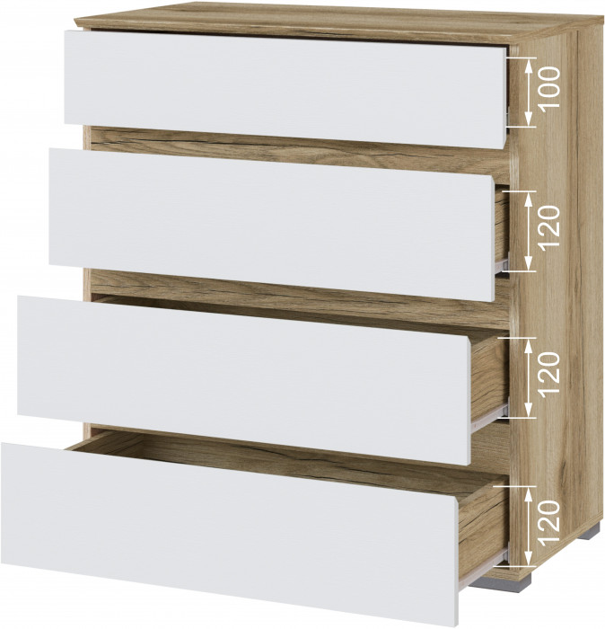 Плейона Комод делано/белый