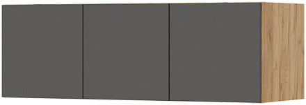 Хелен АН 03 Антресоль 1200 (1200х400х460) серый графит/дуб крафт золото