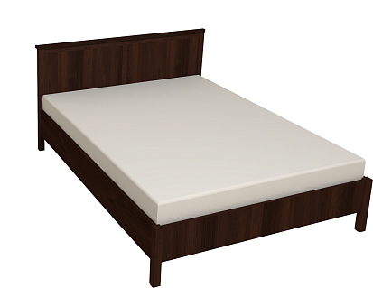 Кровать с ортопедическим основанием (металл) Sherlock 44 120х200, орех