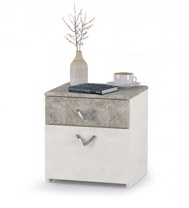 Амели Спальня № 7 13.106 + 12.48 + 03.240 + Шкафы 08.49 + 13.133 + 13.131 + 13.140 + Кровать 11.31 + под. ортопед + Тумбочка, 1600х2000 мм, б/м