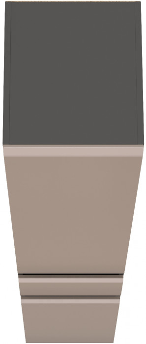 Сидней 13.202 Шкаф с ящиком, корпус антрацит/фасады: МДФ веллюто капучино