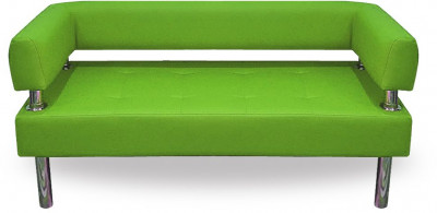 Диван Бизнес 160, экокожа, зеленый