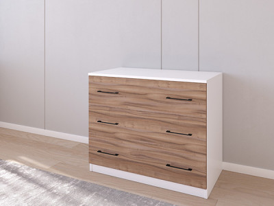 Комод 01/16 90х50х75 Белый/Орех