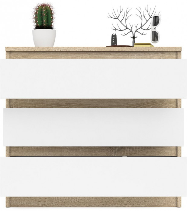 Мори Комод МК800.1, дуб сонома/белый