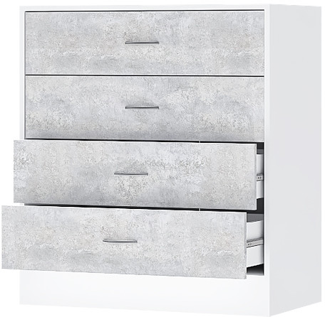 Детская комната Бриз ЛДСП, набор 4, Белый/Цемент светлый