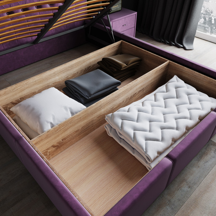 Октавия Кровать интерьерная 180 светло-серый ромб, ПМ