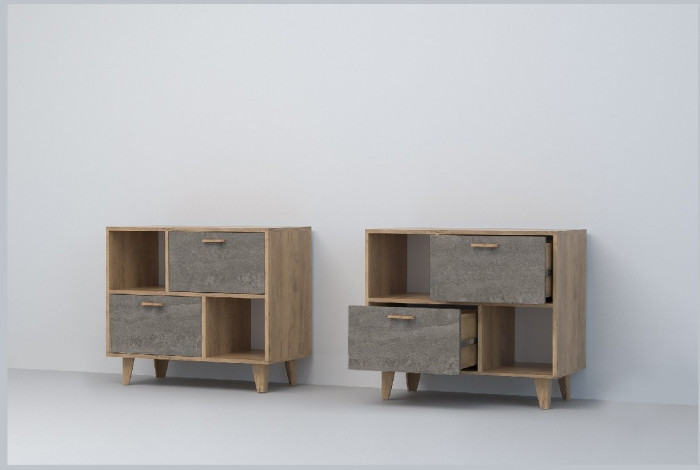 Эго Тумба Т-1 НГ (Камень Темный/Дуб Крафт Золотой)