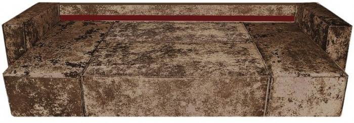 Диван-кровать Лофт Люкс Плюш П-образный с 2 отоманками, еврокнижка, 145х270, коричневый