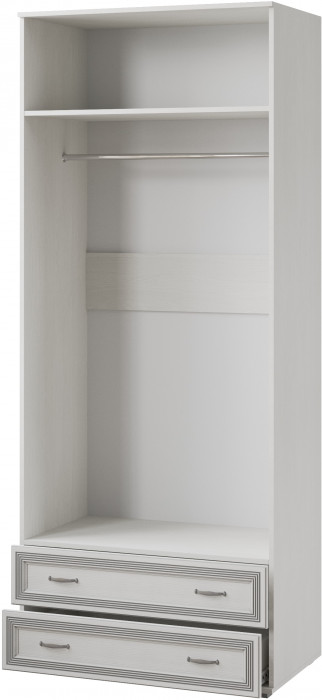 Ливорно Шкаф 2-х ств. ЛШ-22 ясень анкор светлый патина серебро