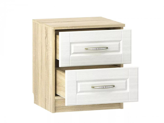 НМ 040.37 Тумба прикроватная Оливия Дуб Сонома/белое дерево