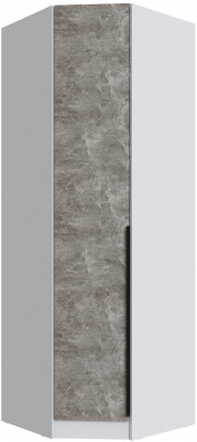 Шкаф угловой Мадрид угол скос, Белый/Ателье светлое