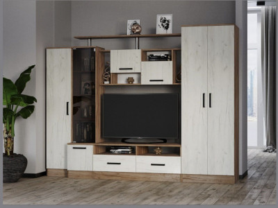 Гостиная Оскар-5, крафт табачный/крафт белый