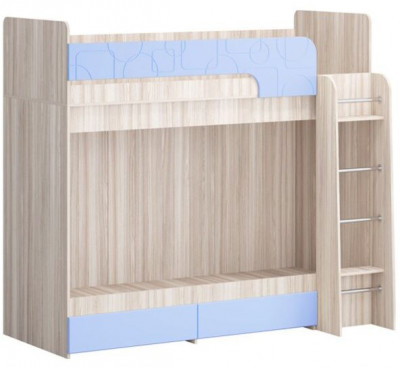 Двухъярусная кровать Бемби МДФ NEW, ясень (Эринус, Ясень шимо светлый)