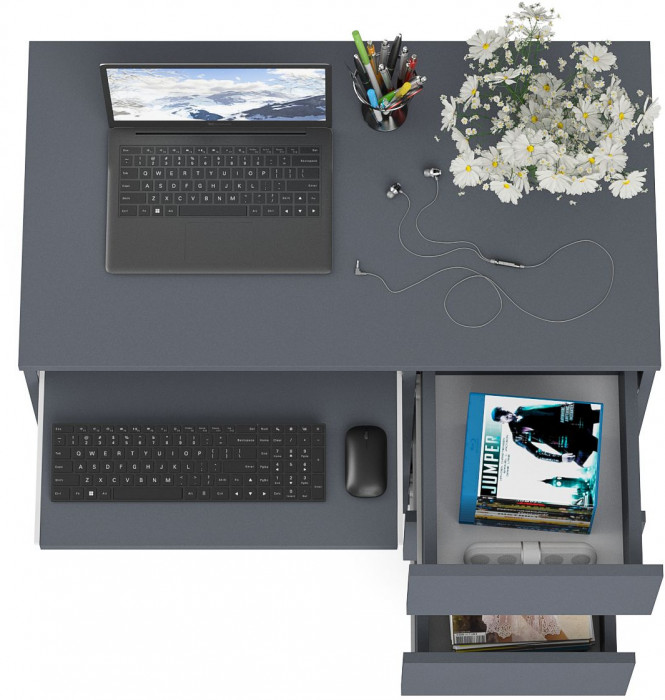 Мори компьютерный стол МС-6 правый, графит