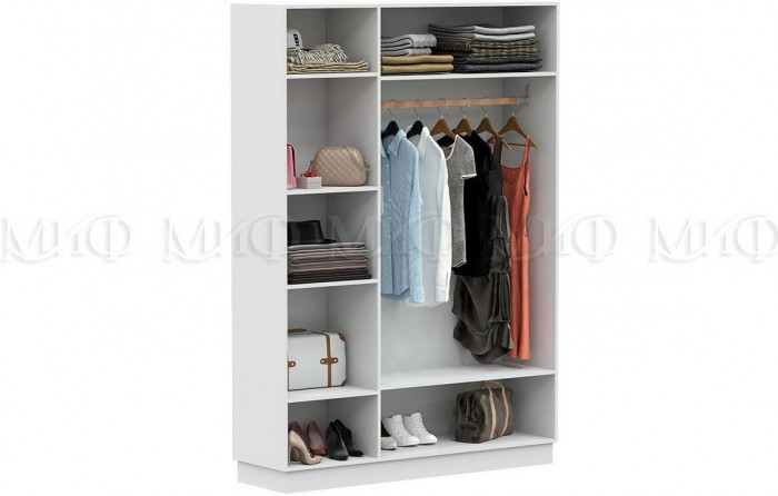 Магнолия Шкаф 3-х створчатый, белый глянец