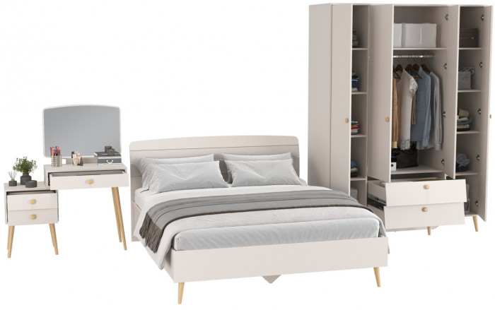 Афина Спальня 10-1600, кашемир серый