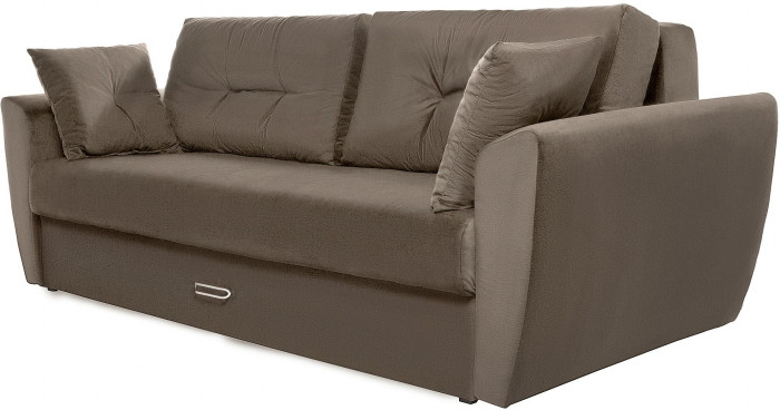 Диван-кровать Амстердам Люкс, 160х195, еврокнижка, независимый пружинный блок, велюр, коричневый