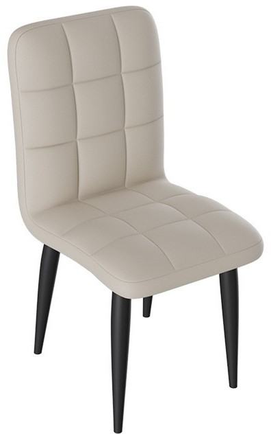 Франк ДП 2-17 Стул (конус) (Графит/Кожзам Бежевый)