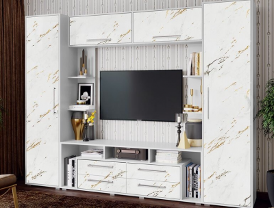 Гостиная Гармония Мрамор золото/белый