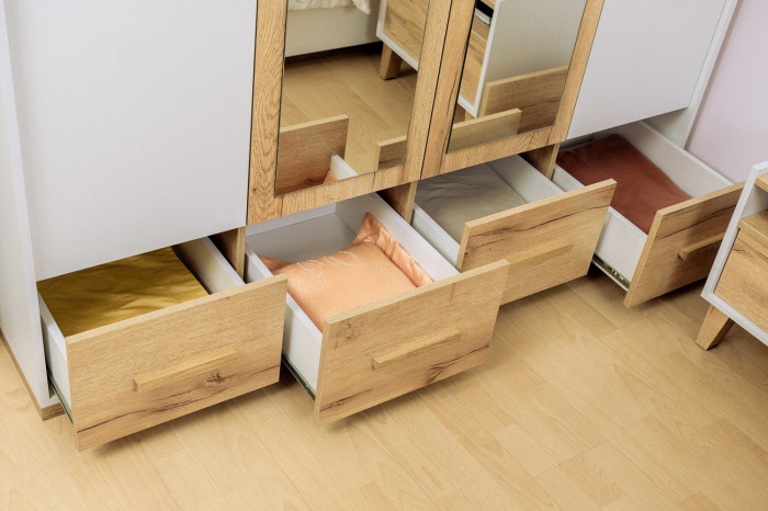 Шкаф для одежды и белья Айрис 555, дуб