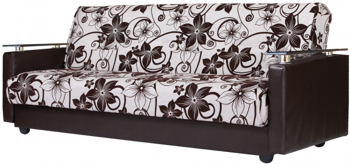 Диван-кровать Лидер 120х190, книжка, рогожка/экокожа