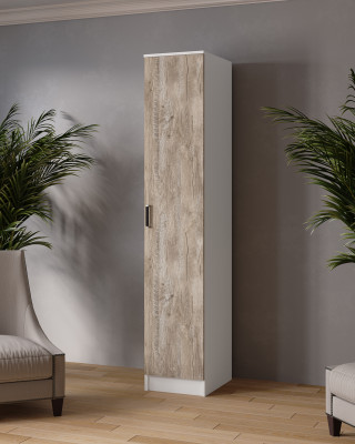 Пенал Лагуна 400 белый/дуб юкон