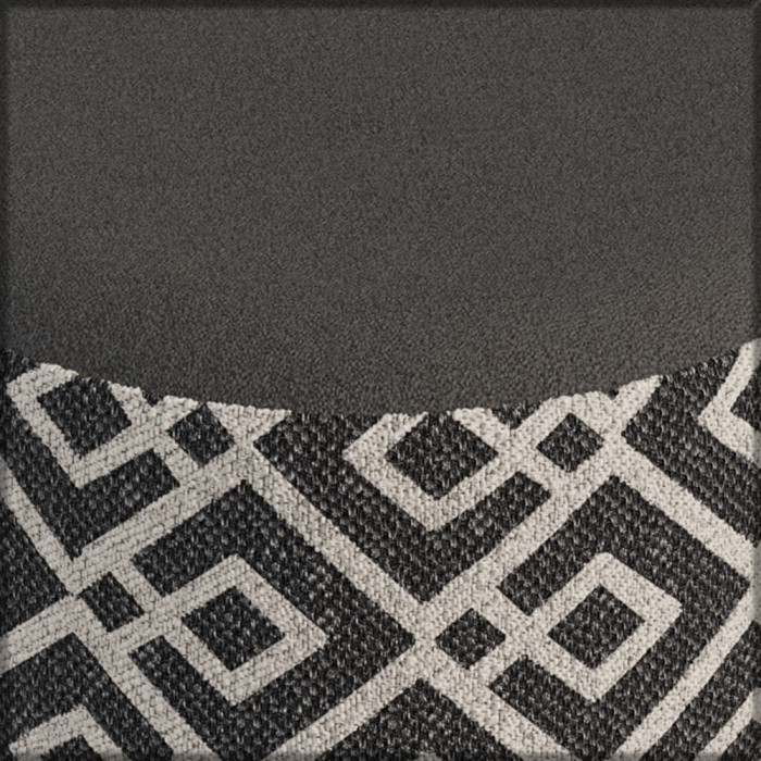 Афина Спальня 4-25901М1к.с. Трюмо + Банкетка 6-5132ТКчёр Юна, кашемир серый/ткань чёрная