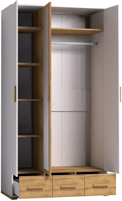 Шкаф для одежды и белья Айрис 444, дуб