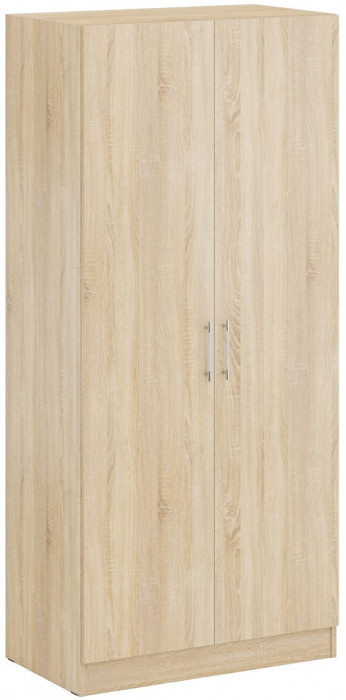 Спальня Стандарт 3-1200, дуб сонома/фасады ТВ тумбы МДФ белый глянец