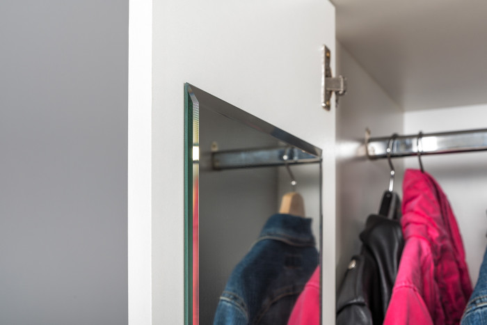 Торонто Компоновка № 01, белый шагрень/стальной серый