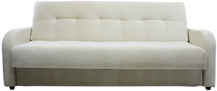 Раскладной диван-кровать, прямой, книжка, цвет бежевый, велюр, Лондон Люкс 140