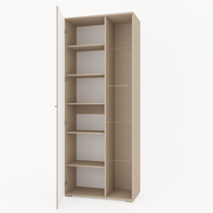 Шкаф с открытой нишей (левое исп.) "Денвер" - Персидский жемчуг/Шаде песочный