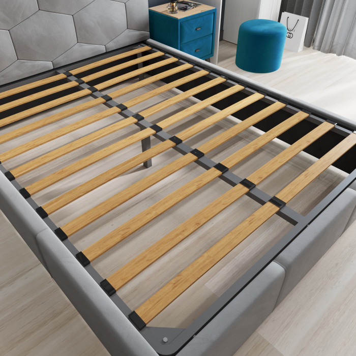 Манука Кровать интерьерная 180 бежевый, ортопед