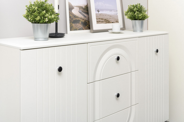 Валенсия Спальня № 18, цвет ЛДСП белый шагрень/МДФ белый шагрень/ткань велутто 19, ортопед есть, сп. м. 1600х2000 мм., б/м