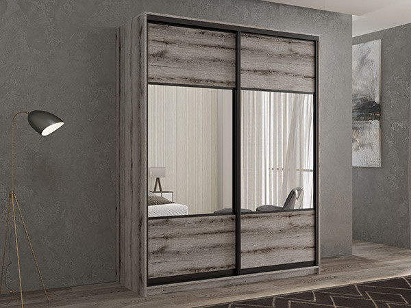 Шкаф-купе Кааппи 6 Эвок Окаменелый 160х60х230 см