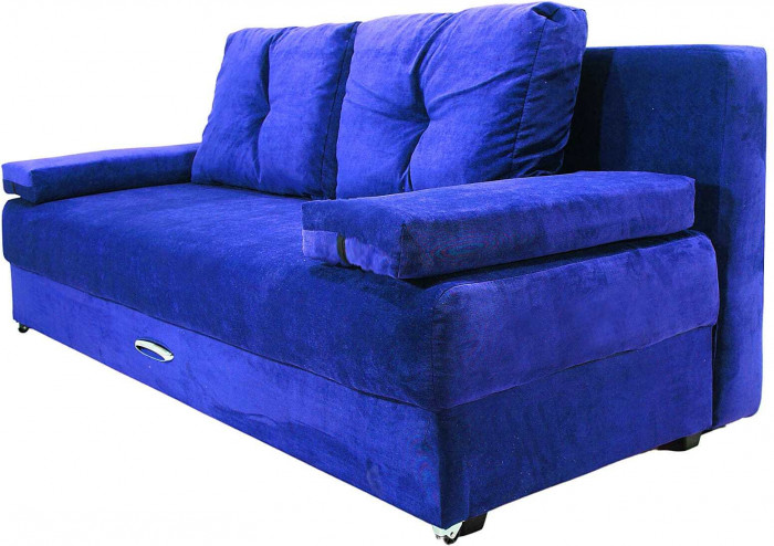 Диван-кровать Амстердам Мини Люкс, 150х195, еврокнижка, велюр, синий
