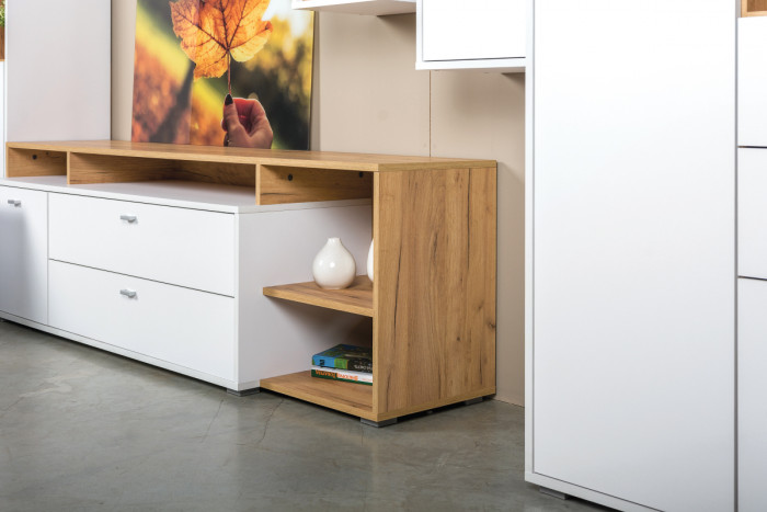 Бэль 10.92 Тумба, дуб крафт золотой/белый премиум