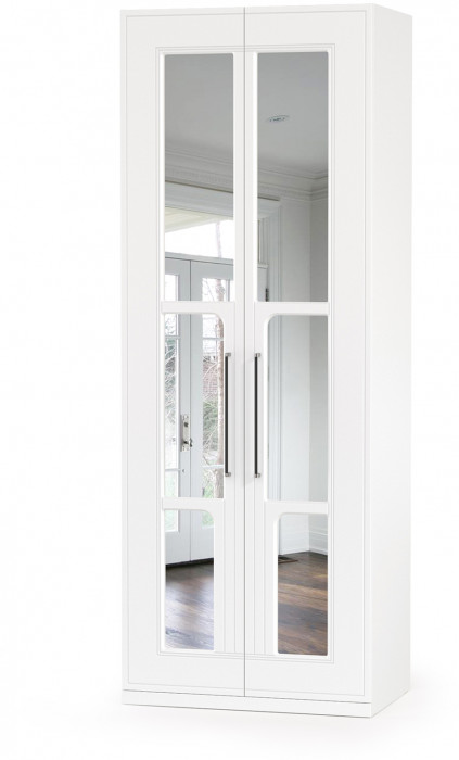 Валенсия Спальня № 25, цвет ЛДСП белый шагрень/чёрный/МДФ белый шагрень, ортопед есть, сп. м. 1600х2000 мм., б/м