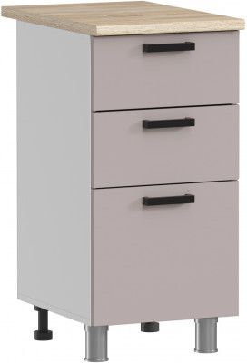 МК Аленушка Н3Я 400 Лаванда Кашемир, скоба черный (без столешницы)