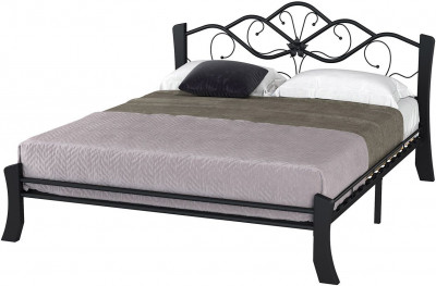 Антея Кровать двухместная 42.50 Металл черный