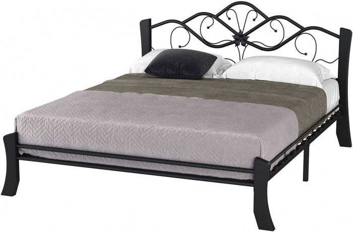 Антея Кровать двухместная 42.50 Металл черный