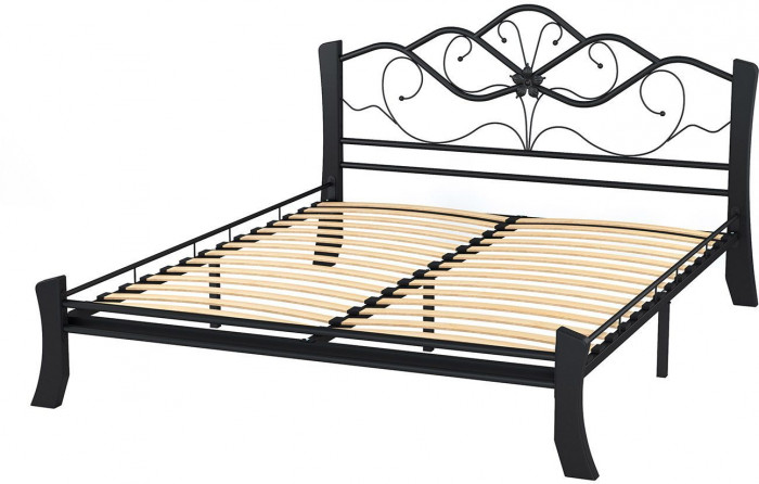 Антея Кровать двухместная 42.50 Металл черный