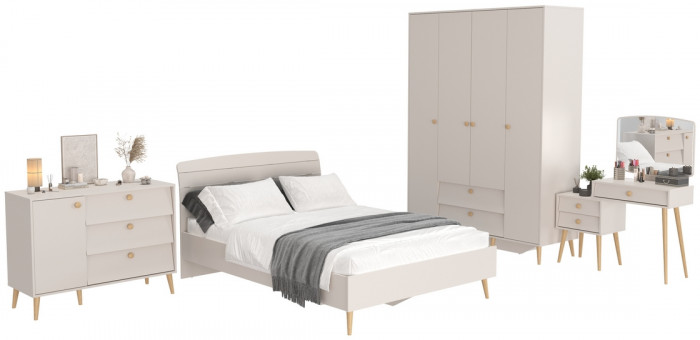 Афина Спальня 12-1400, кашемир серый